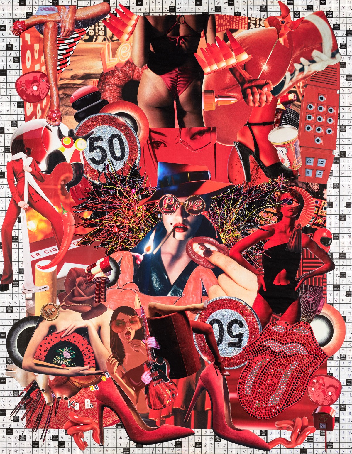 Karine Barbier (dite Ka Bé), Femme fatale - Portrait de femme - série Collages Karine Barbier (dite Ka Bé), Femme fatale - Portrait de femme - série Collages