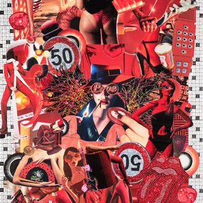 Print, Femme fatale - Portrait de femme - série Collages, Karine Barbier (dite Ka Bé)