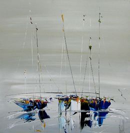 Gemälde, Marine abstraite 2024-47, Fred Boutet