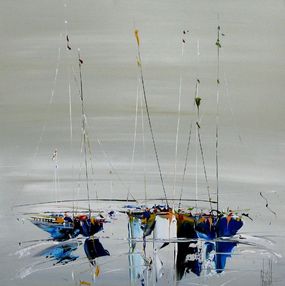 Painting, Marine abstraite 2024-47, Fred Boutet