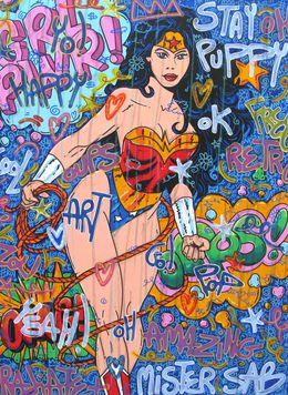Painting, Stay puppy Wonder Woman, Rico Sab