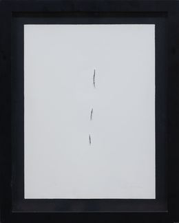 Drucke, Concetto spaziale - Etching with reliefs, cuts on handmade paper, Lucio Fontana