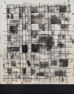 Painting, Chaotic Grid, Eva Karlsson