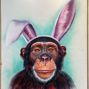 Painting, Monkey Bunny Ears, Kevin Deuso