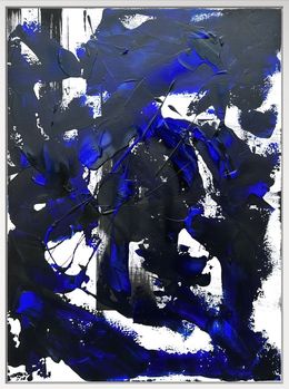 Peinture, Les fonds bleus N°1 - Bleus Cobalt et Klein, Anaïs LF