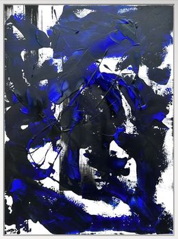 Painting, Les fonds bleus N°1 - Bleus Cobalt et Klein, Anaïs LF