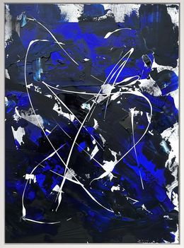 Painting, Les fonds bleus N°2 - Bleus Cobalt et Klein, Anaïs LF