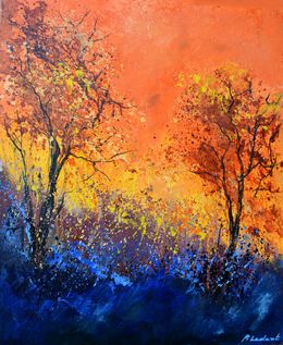 Peinture, Two trees in autumn, Pol Ledent