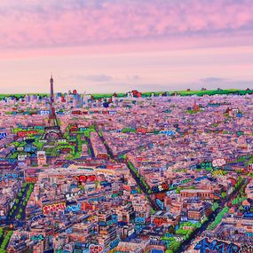 Gemälde, Paris Panoramique Rose, Maxime Blachère