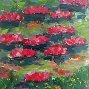 Painting, Serenity of water lilies, Natalya Mougenot