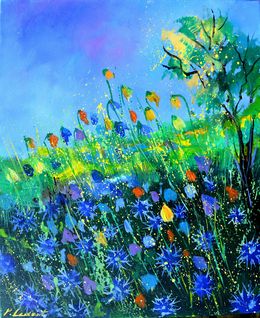 Painting, Summer wild flowers, Pol Ledent