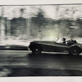 Fotografía, Françoise Sagan au volant de sa Jaguar XK 140, Michou Simon
