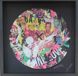 Gemälde, Homme blanc face a Basquiat Warhol, Jérôme Mesnager