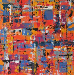 Painting, The orange cube, Max Yaskin