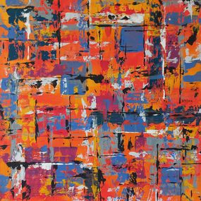 Gemälde, The orange cube, Max Yaskin