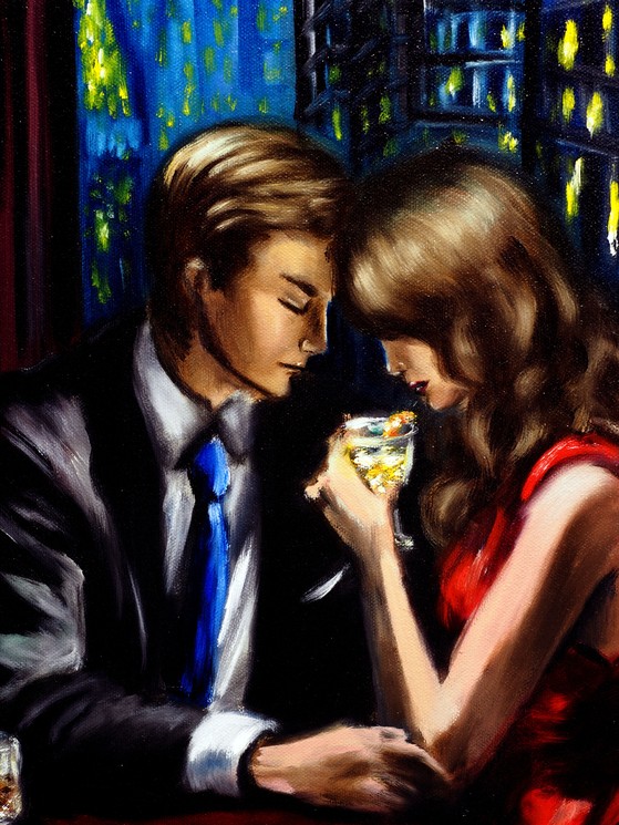 Ruslana Levandovska, City Lights and Gentle Nights, Painting on canvas