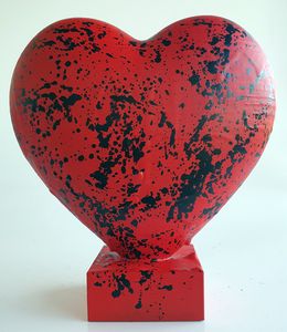 Skulpturen, Red heart love coeur, Spaco