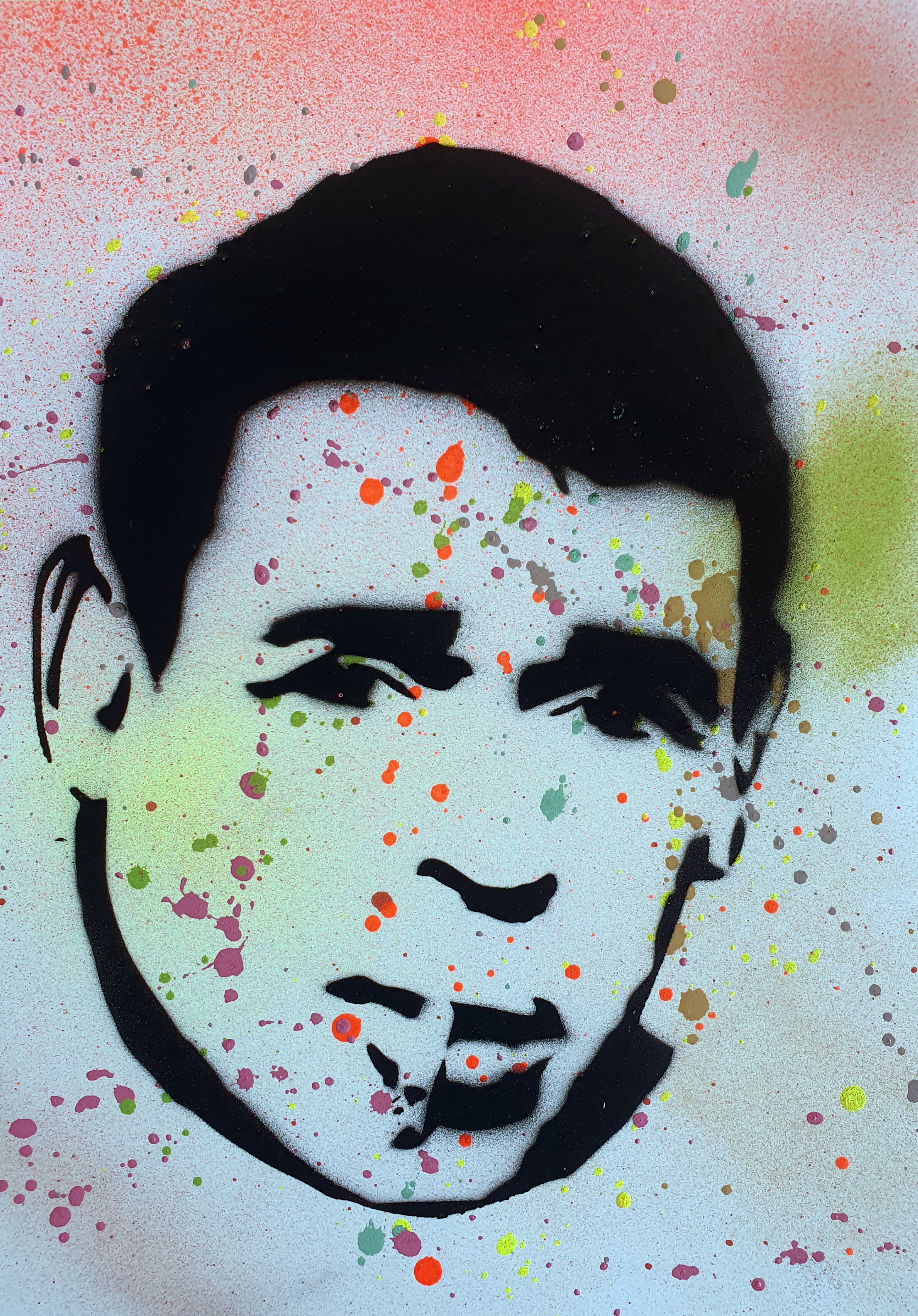 Spaco, Jacques Brel Pochoir Spaco, Jacques Brel Pochoir