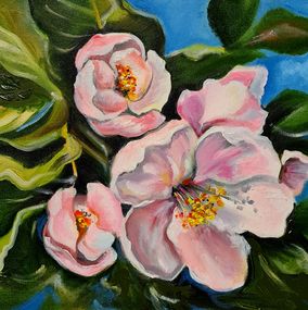 Gemälde, Still life with apple blossoms, Lilya Volskaya