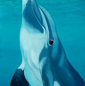 Peinture, Dolfin and surface - Dauphin, Patrick Chevailler