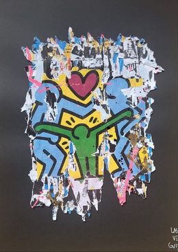 Painting, Haring Dansing Love, Lasveguix