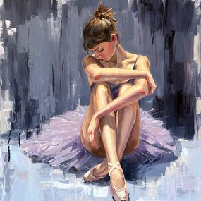 Painting, The sadness of ballerina, Serghei Ghetiu