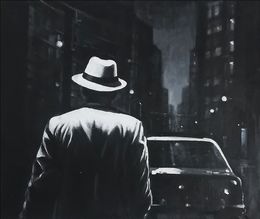 Gemälde, Night on the street, Ruggero Salvatore