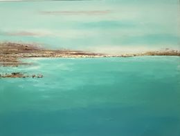 Painting, Blue paradise, Brigitte Dravet
