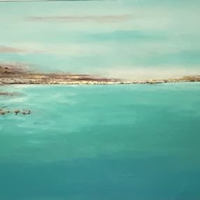 Painting, Blue paradise, Brigitte Dravet