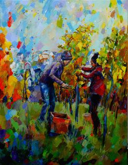 Painting, Grape harvest, Miriam Montenegro