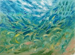 Pittura, Underwater painting out of the fog (was made underwater), Olga Nikitina