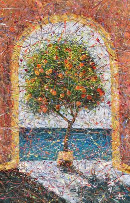 Painting, Orange tree, Nadine Antoniuk
