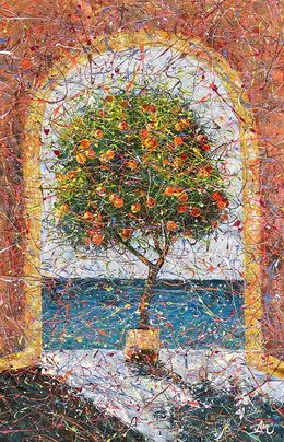 Painting, Orange tree, Nadin Antoniuk