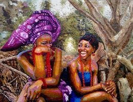 Painting, Ore Ijinle (True Friendship) 2, Naomi Oyeniyi