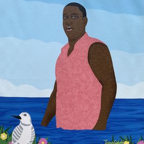 Painting, Sometimes At The Beach - 21st Century, Joshua Salami
