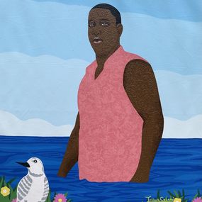 Peinture, Sometimes At The Beach - 21st Century, Joshua Salami