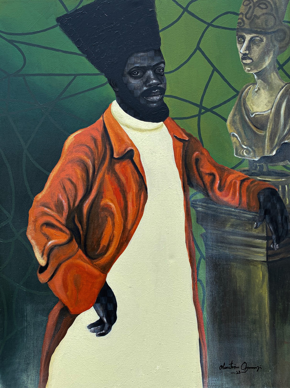 Ogunniyi Oluwatosin, Treasury - 21st Century, Contemporary, Figurative Portrait, Mixed Media, Africa Ogunniyi Oluwatosin, Treasury - 21st Century, Contemporary, Figurative Portrait, Mixed Media, Africa