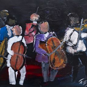 Peinture, Orchestre noir - Musiciens et instruments, Forg