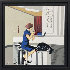 Gemälde, Pause Café, Sylvie Eudes