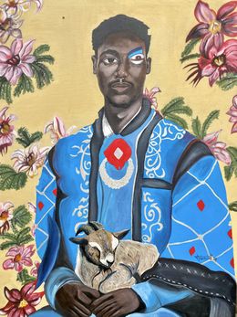 Gemälde, Who Are You? - 21st Century, Contemporary, Figurative Portrait, Fashionable Men, Oladire Araireoluwa