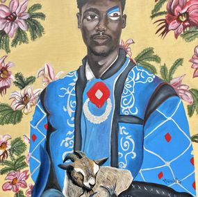 Pintura, Who Are You? - 21st Century, Contemporary, Figurative Portrait, Fashionable Men, Oladire Araireoluwa