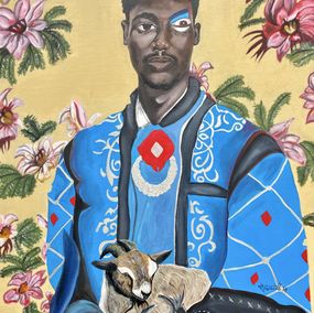 Gemälde, Who Are You? - 21st Century, Contemporary, Figurative Portrait, Fashionable Men, Oladire Araireoluwa