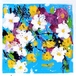 Peinture, Fleurs d'été, David Jamin