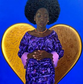 Gemälde, Why Does Love Fade Away? -21st Century, Contemporary, Figurative Portrait, Women, Olajire Olalekan