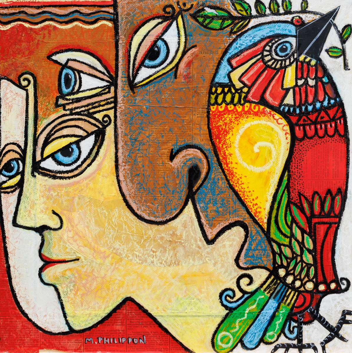 Michel Philippon, Etat d'âme - série Portrait et l'oiseau Michel Philippon, Etat d'âme - série Portrait et l'oiseau