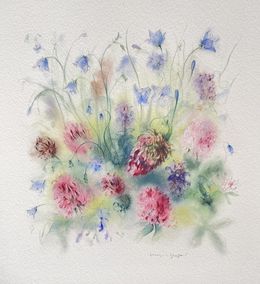 Peinture, Klee & Glockenblume | Clover & bellflower, Klaus Meyer-Gasters