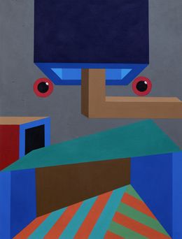 Gemälde, Planes of a Split Atom - 21st Century, Contemporary, Geometric Abstract, Interior, Chinedu Chidebe