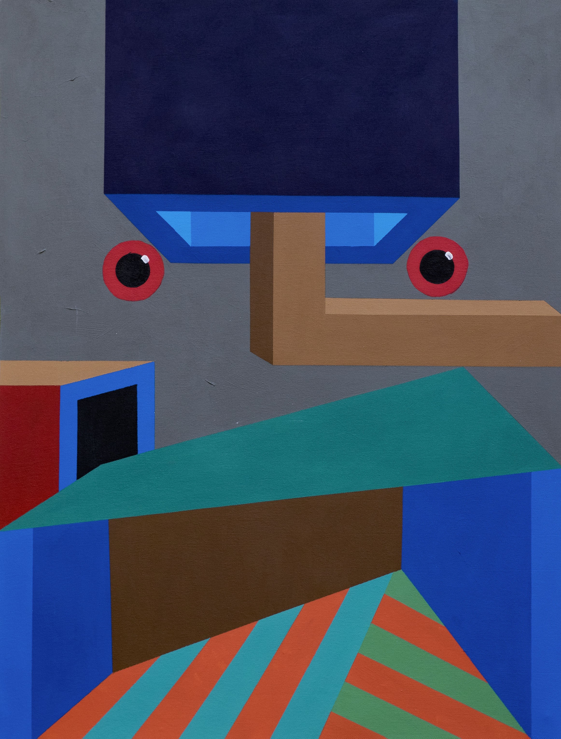 Chinedu Chidebe, Planes of a Split Atom - 21st Century, Contemporary, Geometric Abstract, Interior Chinedu Chidebe, Planes of a Split Atom - 21st Century, Contemporary, Geometric Abstract, Interior