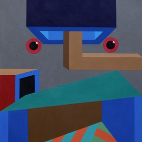 Gemälde, Planes of a Split Atom - 21st Century, Contemporary, Geometric Abstract, Interior, Chinedu Chidebe