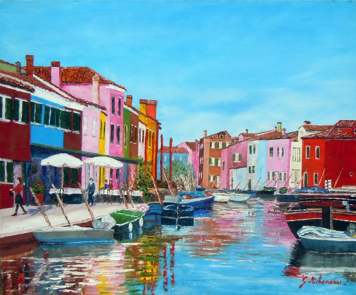 Gyslaine Pachet-Micheneau, Vue de Burano Gyslaine Pachet-Micheneau, Vue de Burano